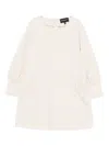 Emporio Armani Textured Puff-sleeve Dress In Pink