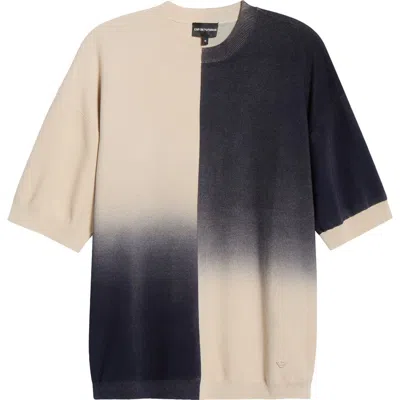 Emporio Armani Colourblock Short-sleeve T-shirt In Neutral