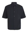 Emporio Armani Classic Collar Short-sleeved Shirt In Blue