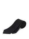 Emporio Armani Textured Silk Tie In Black