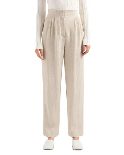 Emporio Armani Textured Slim Leg Pants In Multi