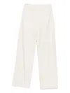 Emporio Armani Textured Straight Trousers In Neutral