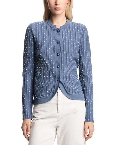 EMPORIO ARMANI TEXTURED STRIPED CARDIGAN