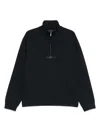 Emporio Armani Textured Sweatshirt In Blue