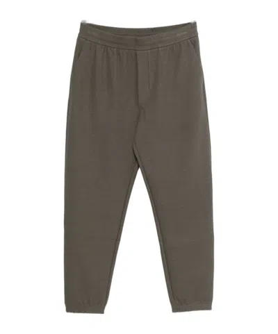 Emporio Armani Textured Track Pants In Gray