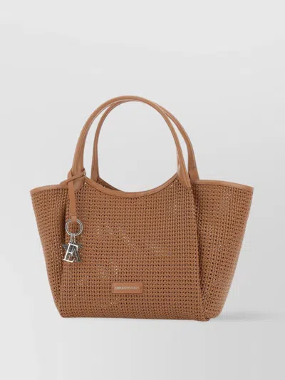 EMPORIO ARMANI TEXTURED WEAVE TOTE BAG