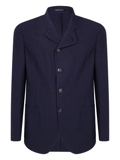 EMPORIO ARMANI TEXTURED WOOL JACKET