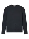 Emporio Armani Virgin Wool Jumper With Embossed Jacquard Pattern In Gray