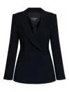 Emporio Armani Long-sleeved Suit Jacket In Blue