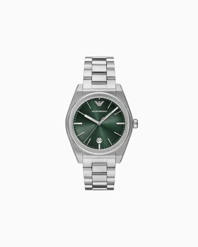 Emporio Armani Three-hand Date Stainless Steel Watch In Multicolore