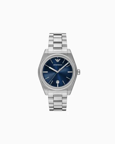 Emporio Armani Three-hand Date Stainless Steel Watch In Multicoloured