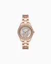 Emporio Armani Three-hand Rose Gold-tone Stainless Steel Watch In Multicolore