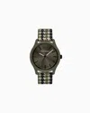 Emporio Armani Three-hand #tide Ocean Material® Nylon Fabric Watch In Green
