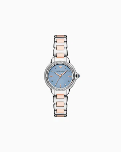 Emporio Armani Three-hand Two-tone Stainless Steel Watch