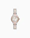 Emporio Armani Three-hand Two-tone Stainless Steel Watch In Multicoloured