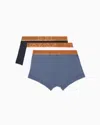 Emporio Armani Three-pack Of Asv Shiny Logoband Organic Jersey Boxer Briefs