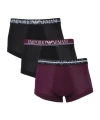 Emporio Armani Three-piece Suit Of Logo Underwear In Black