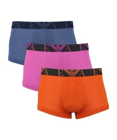 Emporio Armani Three-piece Suit Of Logo Underwear In Multicolor