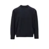 Emporio Armani Three-shade Wool Sweater In Blue