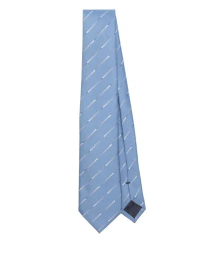 Emporio Armani Men's Silk Tie In Blue