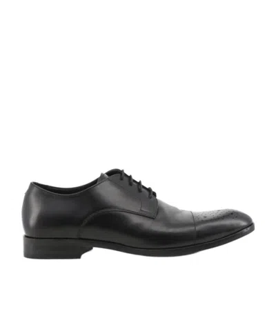 Emporio Armani Tie Business Casual Shoes In Black