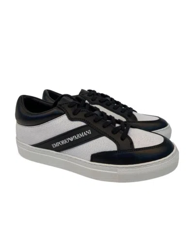 Emporio Armani Tie Casual Sports Shoes In Black