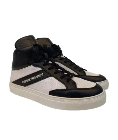 Emporio Armani Tie Casual Sports Shoes In Black