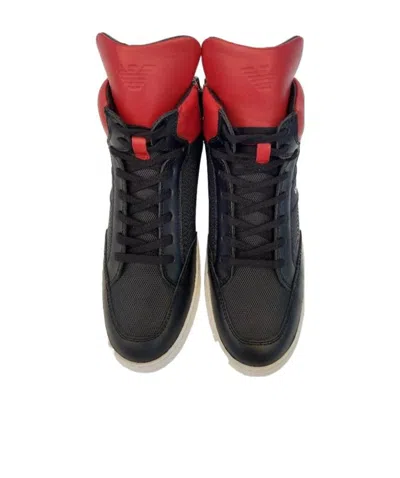 Emporio Armani Tie Casual Sports Shoes In Black