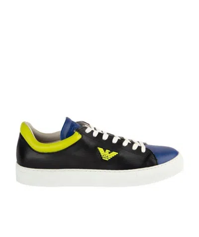 Emporio Armani Tie Casual Sports Shoes In Black