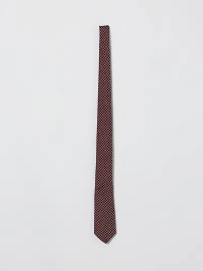 Emporio Armani Tie Men  In Burgundy