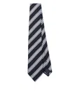 Emporio Armani Diagonal-stripe Tie In Night Blue
