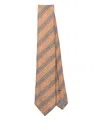 Emporio Armani Silk Tie In Orange