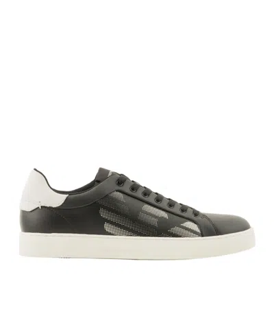 Emporio Armani Tie Round-headed Low-top Casual Shoes In White