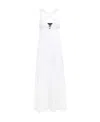 Emporio Armani Tiered Sleeveless Midi Dress In White