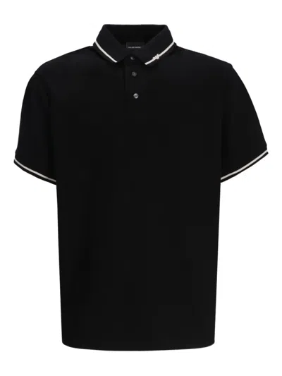 EMPORIO ARMANI TIPPED-COLLAR COTTON POLO SHIRT