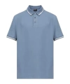 Emporio Armani Cotton Polo Shirt In Blue