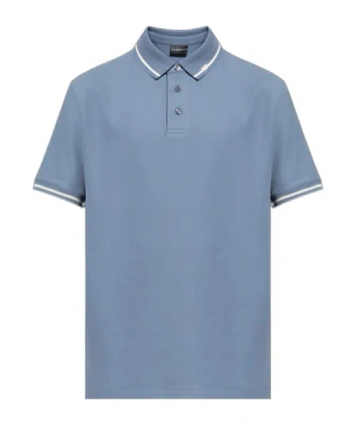 EMPORIO ARMANI TIPPED-COLLAR COTTON POLO SHIRT