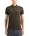 Emporio Armani Brown Piquet Polo In Brown