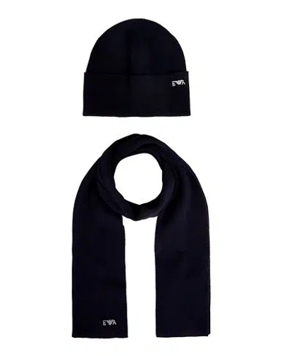 Emporio Armani Babies'  Toddler Boy Accessories Set Midnight Blue Size 4 Wool