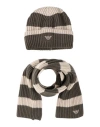 Emporio Armani Toddler Boy Accessories Set Military Green Size 4 Viscose, Wool, Polyamide, Cashmere