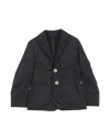 Emporio Armani Toddler Boy Blazer Navy Size 6 Lyocell, Linen, Cotton, Polyamide, Elastane In Navy Blue