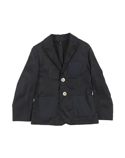 Emporio Armani Babies'  Toddler Boy Blazer Navy Blue Size 6 Lyocell, Linen, Cotton, Polyamide, Elastane