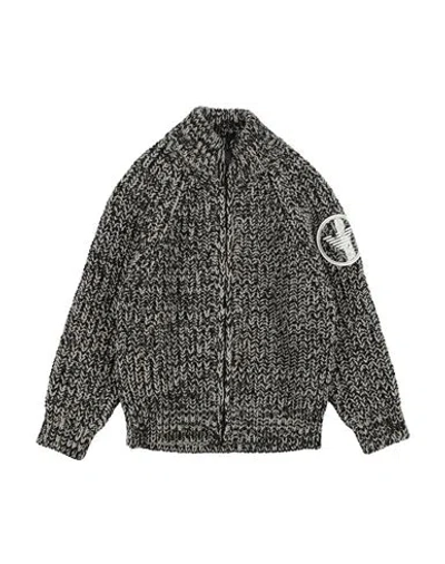 Emporio Armani Babies'  Toddler Boy Cardigan Black Size 7 Virgin Wool, Acrylic