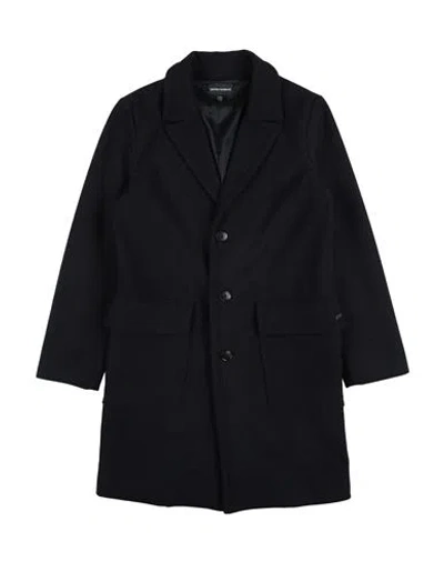 Emporio Armani Babies'  Toddler Boy Coat Midnight Blue Size 6 Virgin Wool, Polyamide