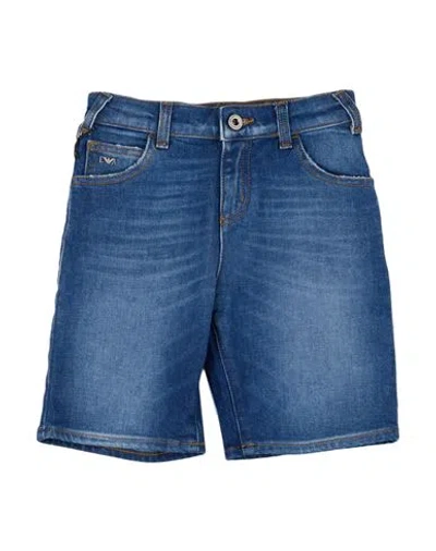 Emporio Armani Babies'  Toddler Boy Denim Shorts Blue Size 6 Cotton, Elastane