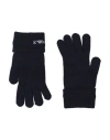 Emporio Armani Toddler Boy Gloves Navy Size 7 Wool In Black