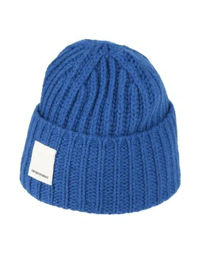 Emporio Armani Babies'  Toddler Boy Hat Bright Blue Size 4 Wool, Polyamide