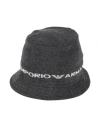 Emporio Armani Babies'  Toddler Boy Hat Charcoal Size 4 Viscose, Cotton, Polyamide, Cashmere In Grey