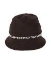 Emporio Armani Toddler Boy Hat Dark Brown Size 4 Viscose, Cotton, Polyamide, Cashmere In Brown