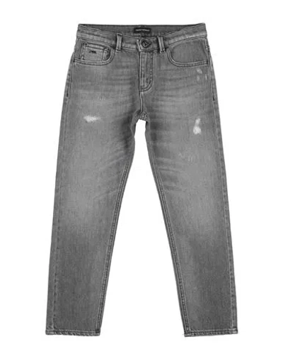 Emporio Armani Babies'  Toddler Boy Jeans Grey Size 6 Cotton, Elastomultiester